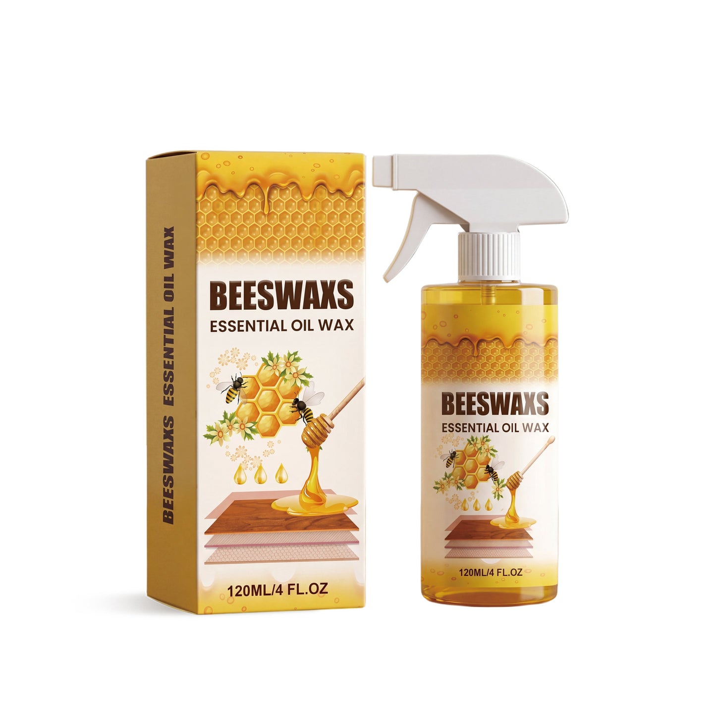 Wooden Furniture Care Spray: Natural Beeswax and Plant Oils for Deep Nourishment, Scratch Repair, Moisture Protection, and Crack Prevention