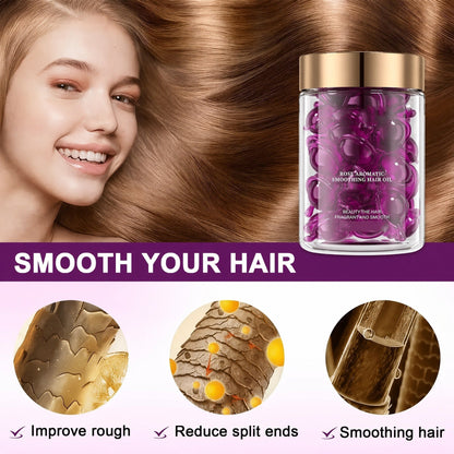 🔥Hair Vitamin Oil Capsules💎Argan & Rosehip Frizz Taming • Instant Shine • Travel-Friendly & Non-Greasy | All Hair Types