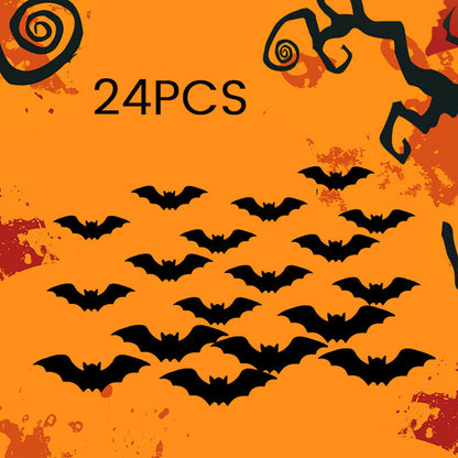 🦇Halloween LED Flying Bat Decorations - Glowing 3D Bat Wall Decor for Porch,Window, Door, Garage &Party Backdrop