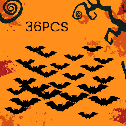 🦇Halloween LED Flying Bat Decorations - Glowing 3D Bat Wall Decor for Porch,Window, Door, Garage &Party Backdrop