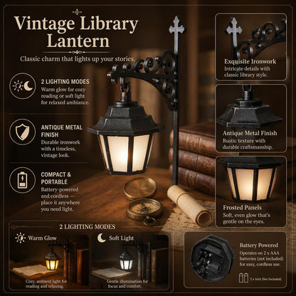 Library Lantern-Decorative Bookshelf Lighting