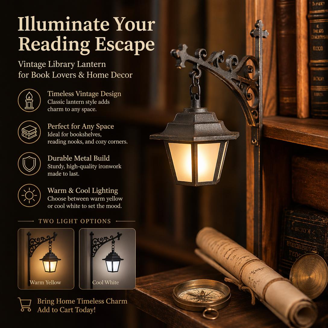 Library Lantern-Decorative Bookshelf Lighting