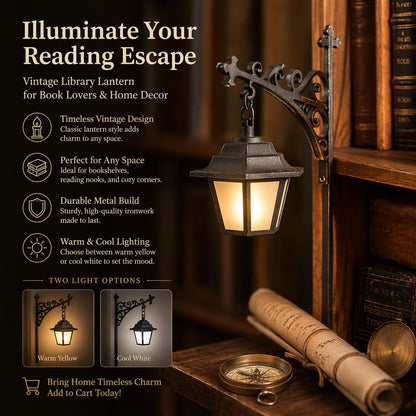 Library Lantern-Decorative Bookshelf Lighting
