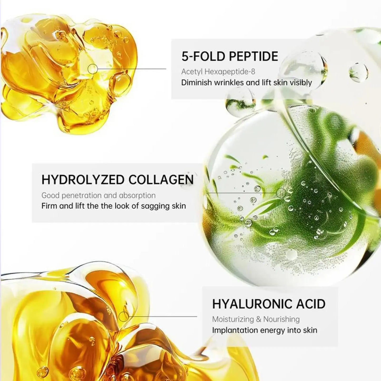 ✨ 5-Roller Collagen Neck Cream | Anti-Wrinkle & Double Chin Reducer