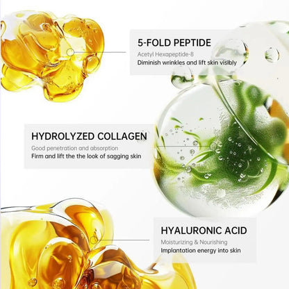 ✨ 5-Roller Collagen Neck Cream | Anti-Wrinkle & Double Chin Reducer