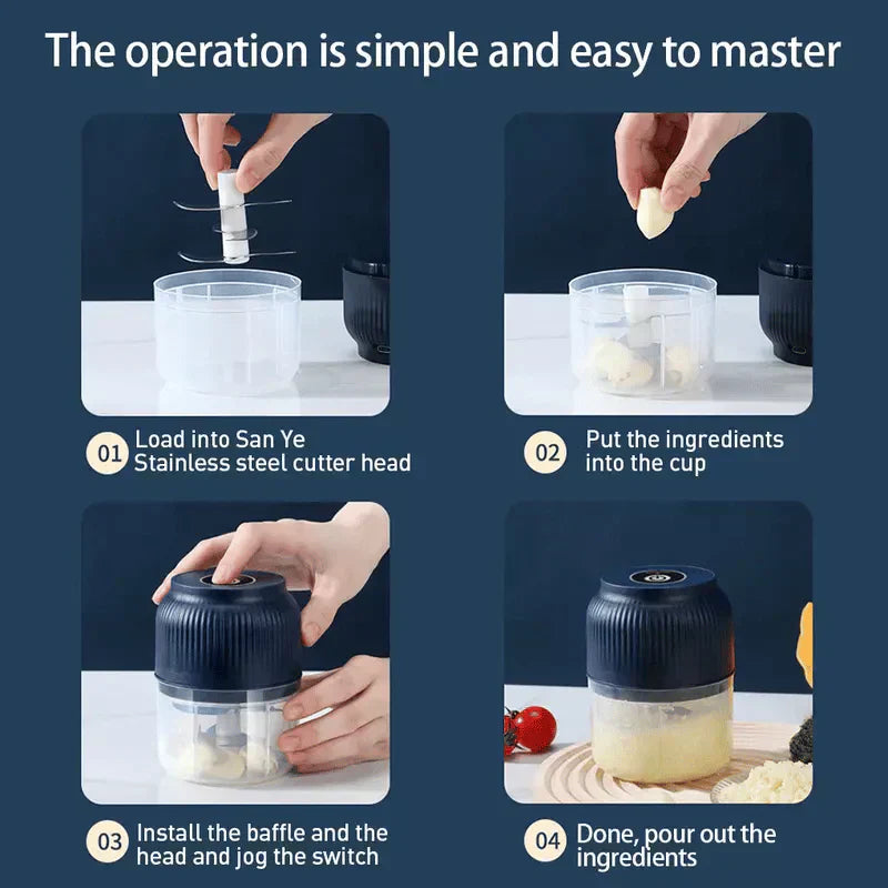 Cordless Electric Garlic Chopper & Mincer