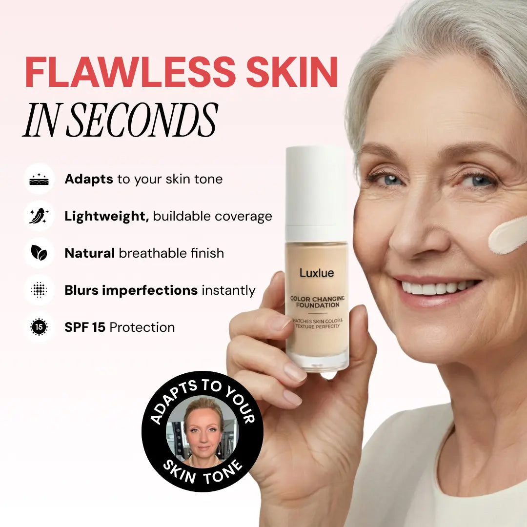 Color Changing Foundation - No more mismatched foundation,Say goodbye to orange face!