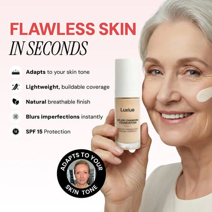Color Changing Foundation - No more mismatched foundation,Say goodbye to orange face!