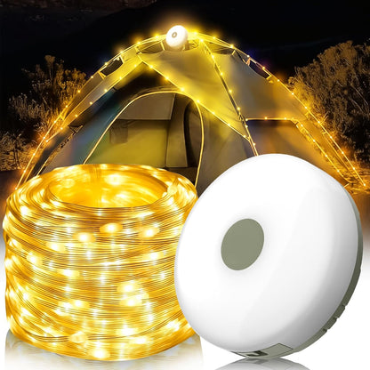 10M LED Camping Fairy Lights – Waterproof USB Rechargeable Tent Lights for Outdoor & Garden ✨