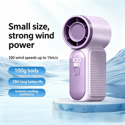 Gaiatop Portable Mini Handheld Fan | 6 Speeds LED USB Rechargeable (Pink)