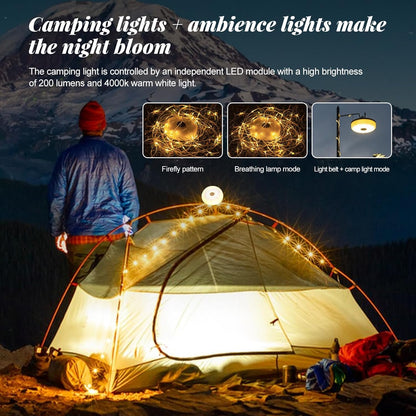 10M LED Camping Fairy Lights – Waterproof USB Rechargeable Tent Lights for Outdoor & Garden ✨