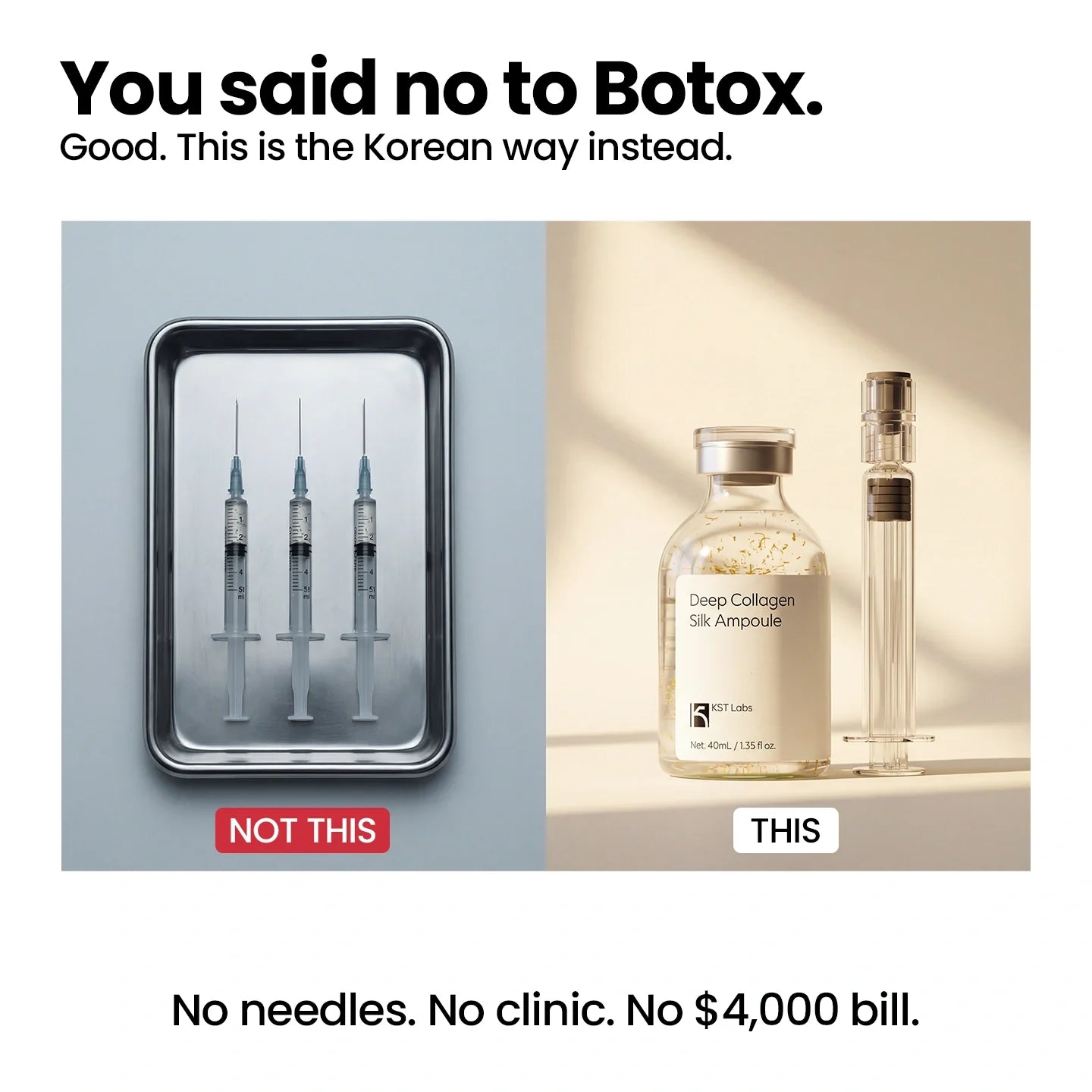 Deep Collagen Silk Ampoule - A non-sticky collagen ampoule that delivers a dewy glow in 30 minutes and visible radiance in 7 days