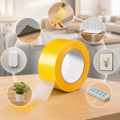 Heavy Duty Double Sided, Strong Adhesive PET Tape, Removable No Residue