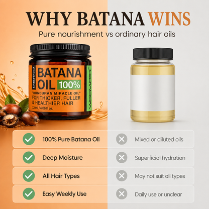 100% Pure Batana Oil Hair Mask | Restore Shine, Moisture & Healthy-Looking Hair