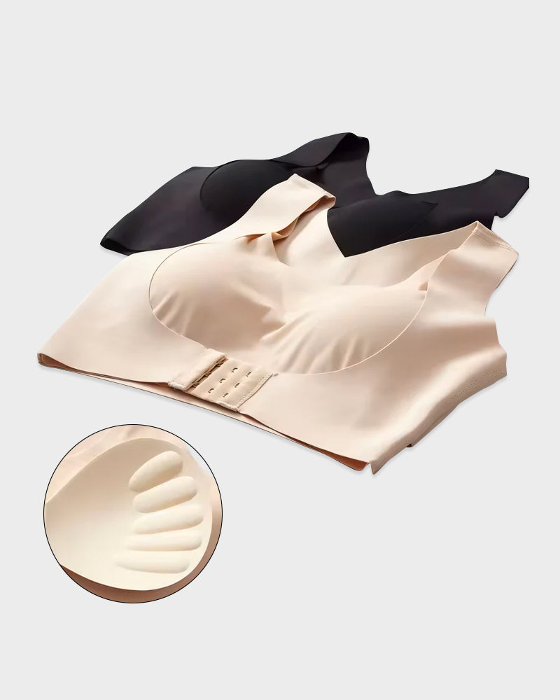 ⏳👍✨Cross Back Front Closure Wireless Posture Support Bra– All-Day Comfort, Breathable & Summer-Ready 💕