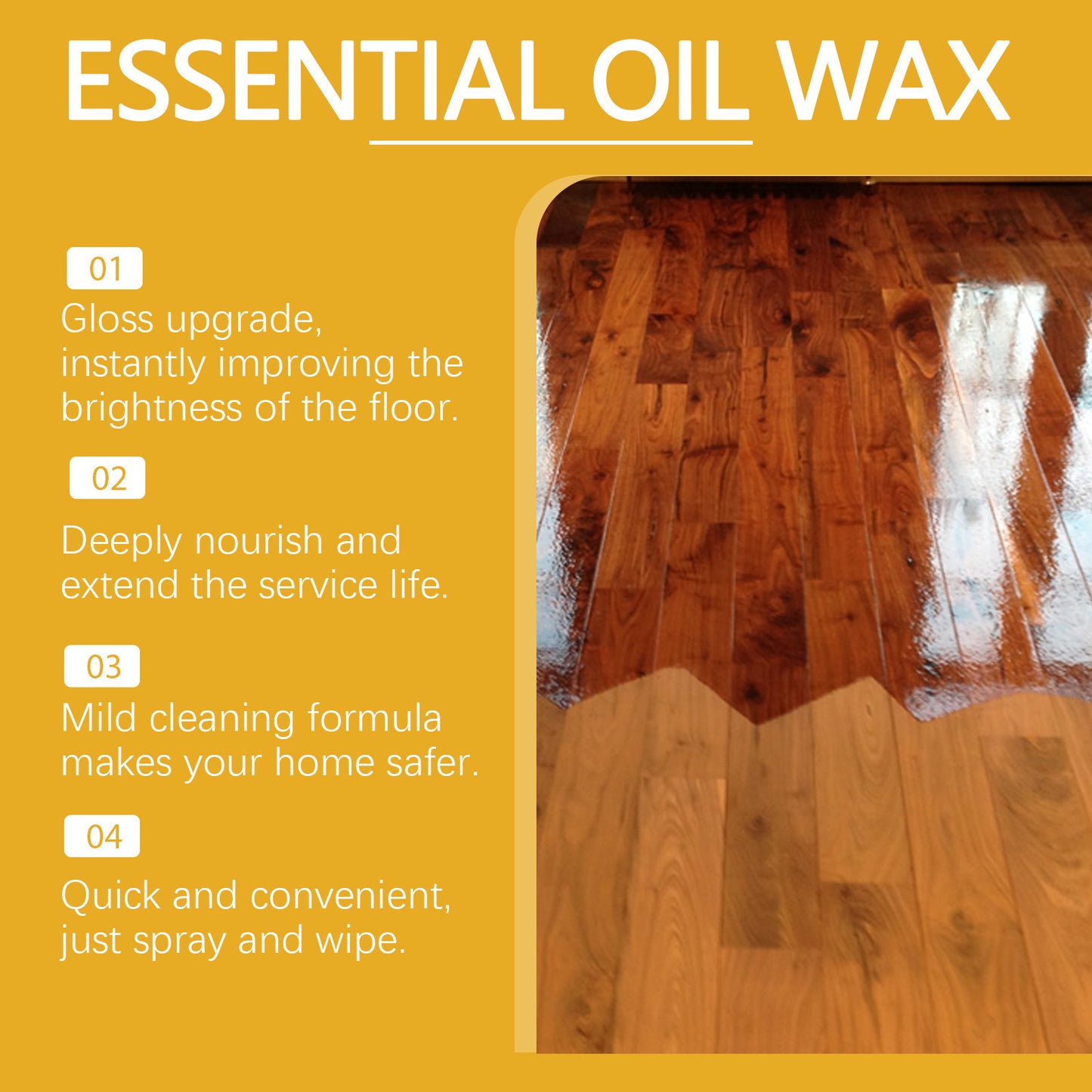 Wooden Furniture Care Spray: Natural Beeswax and Plant Oils for Deep Nourishment, Scratch Repair, Moisture Protection, and Crack Prevention