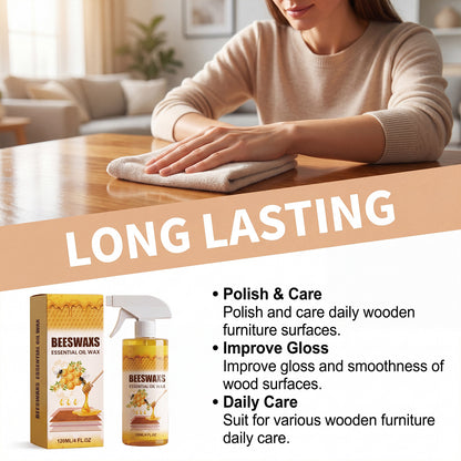 Wooden Furniture Care Spray: Natural Beeswax and Plant Oils for Deep Nourishment, Scratch Repair, Moisture Protection, and Crack Prevention
