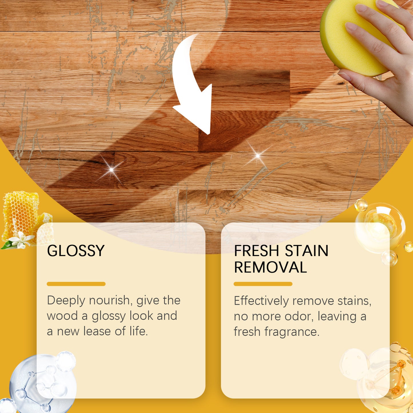 Wooden Furniture Care Spray: Natural Beeswax and Plant Oils for Deep Nourishment, Scratch Repair, Moisture Protection, and Crack Prevention