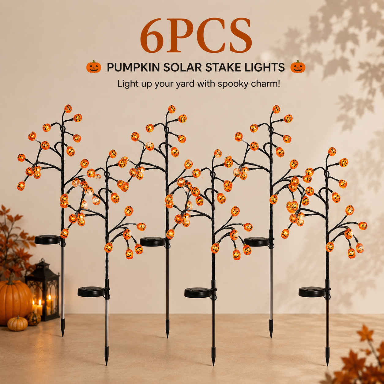 🎃 Pumpkin Solar Stake Lights – Halloween Outdoor Yard Decor