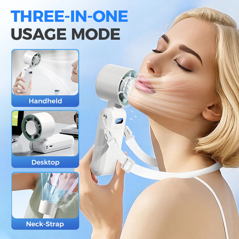 🌬️40% OFF!🧊Handheld Portable Fan with Ice Cooler