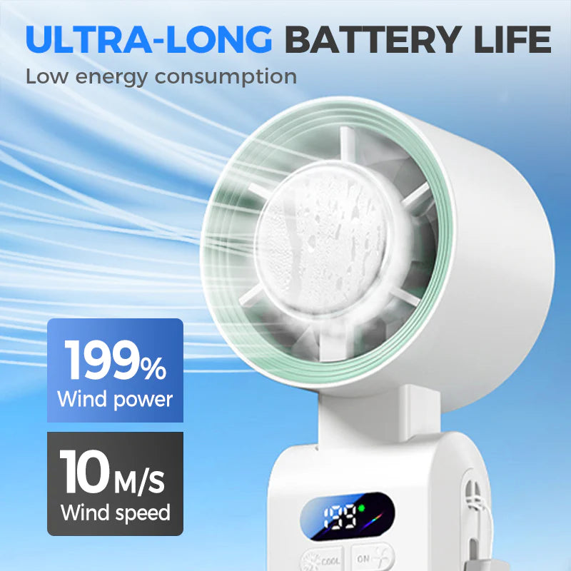 🌬️40% OFF!🧊Handheld Portable Fan with Ice Cooler